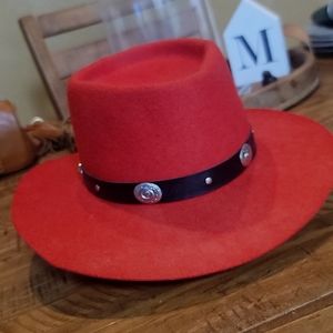 Vintage Rockmount Ranch Wear Red Felt Hat